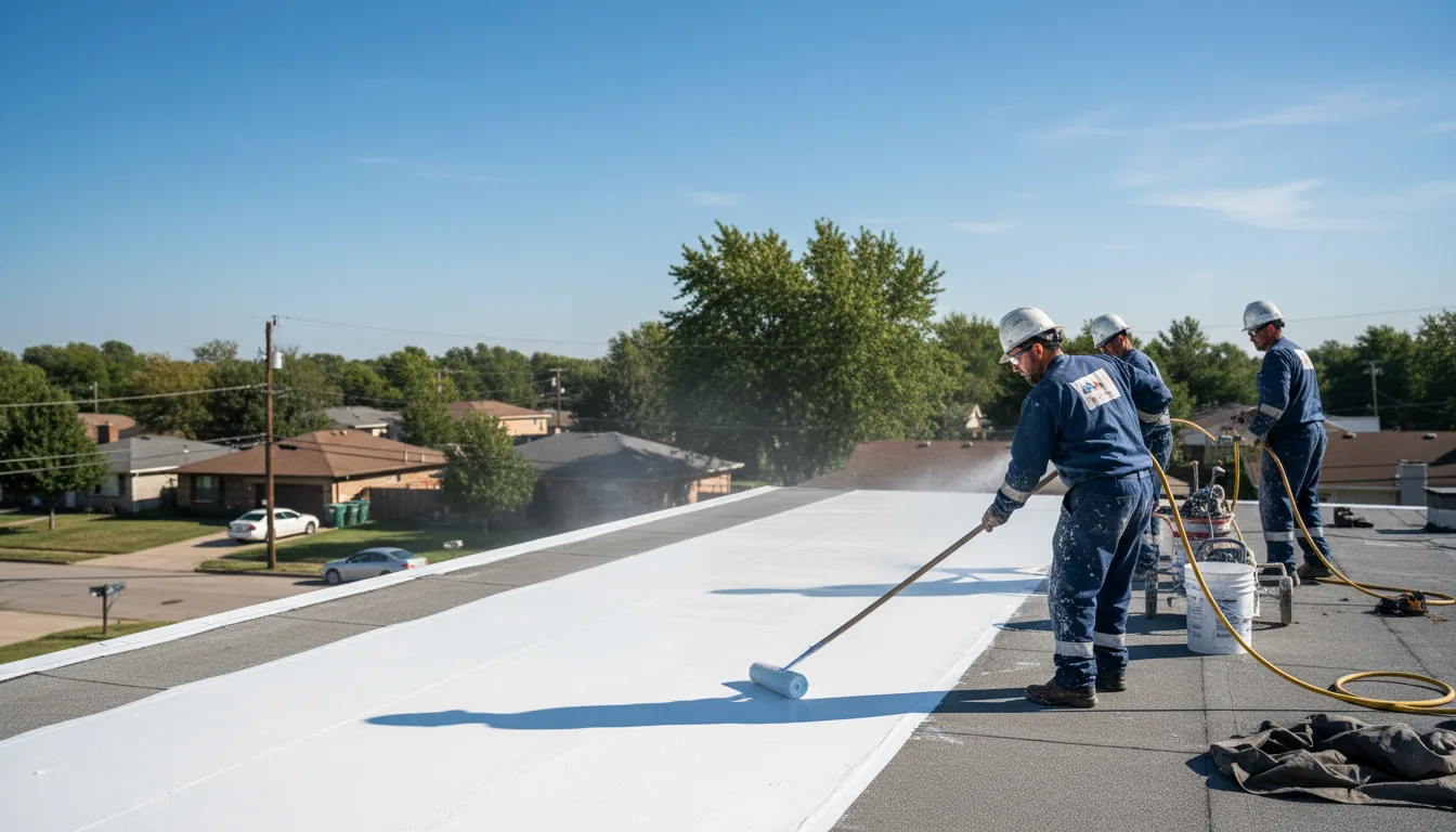 Commercial roof coating in Herrick Center, PA near me